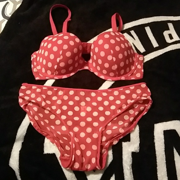 Polka dots bra and panty Clearance